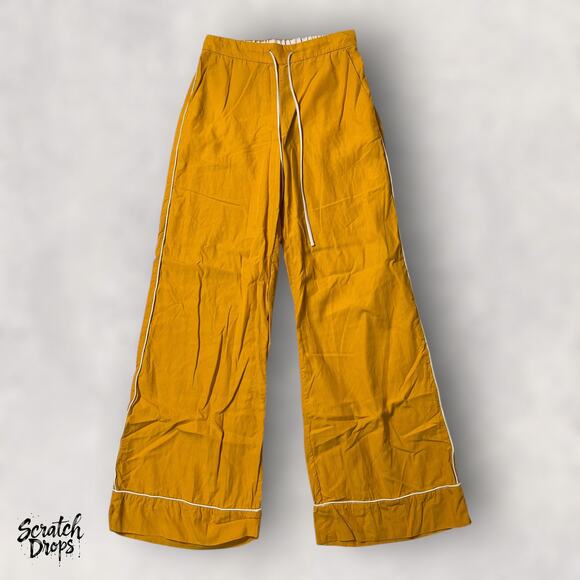 M.Martin Pants - M.Martin Women USA Designer Mustard Yellow Wide Leg Pants Sz XS Made in USA W04